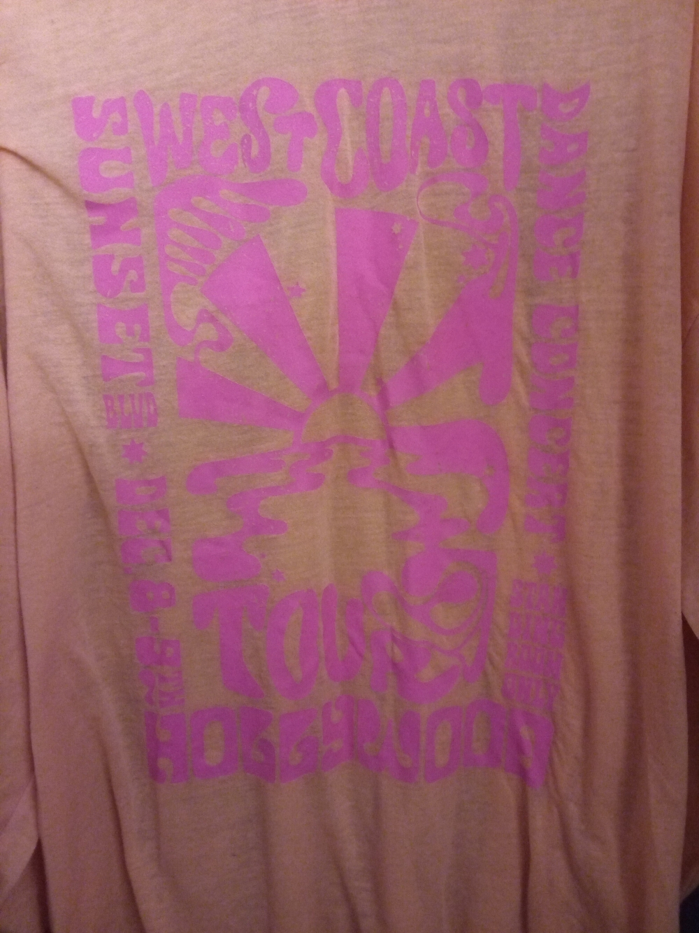 Women's Graphic Sheer Oversized Long-Sleeve Top Size Large L